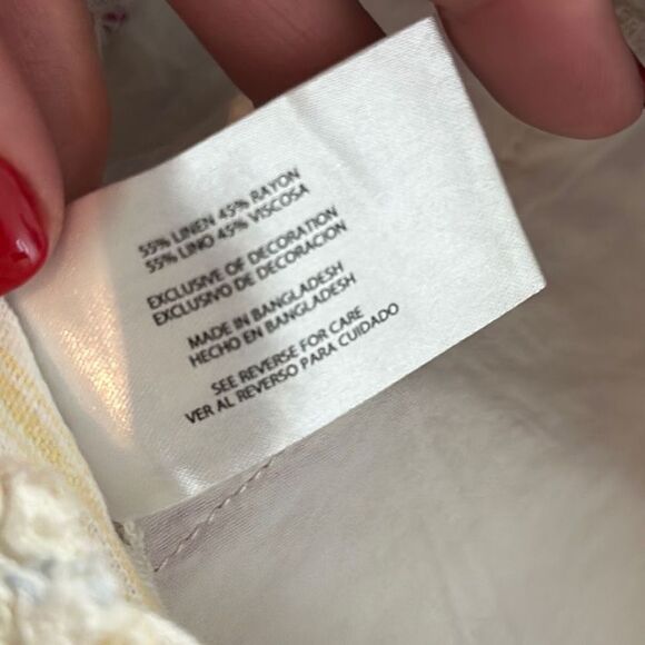 Gap Women’s Linen Shorts Dotted Sun Stripe size Large NEW - Picture 8 of 9